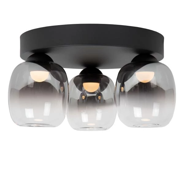 Lucide TAMINO - Plafonnier - LED Dim. - 3x5,6W 3000K - Noir - détail 1